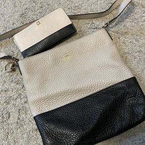 Kate Spade small size cross body, Black and Tan purse
